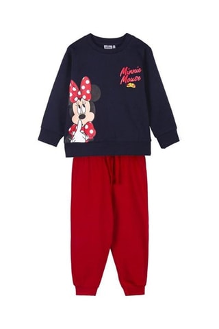 Sweat et jogging Minnie Disney - Bleu nuit et rouge