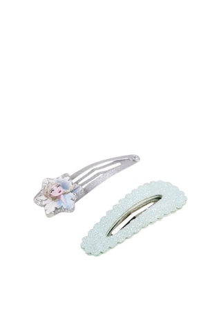 4 pinces à cheveux Elsa et Anna La Reine Des Neiges Disney - Ciel