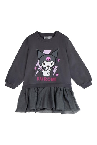 Robe bi-matière Kuromi Sanrio - Gris foncé
