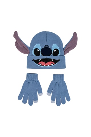 Bonnet et gants Stitch Lilo et Stitch Disney - Bleu