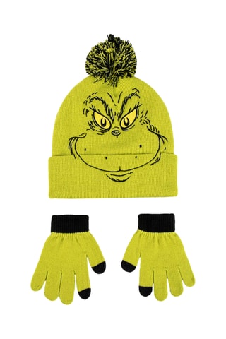 Bonnet et gants Le Grinch - Jaune et jaune