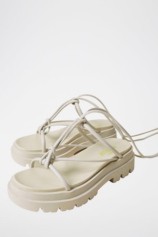 Spartiates plateformes Ecru