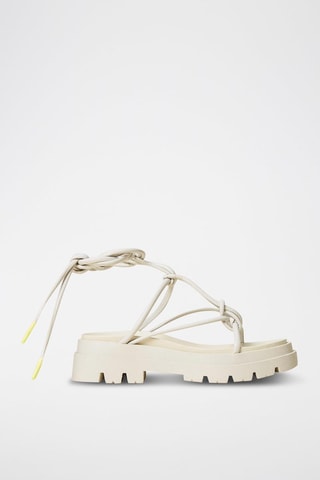 Spartiates plateformes Ecru