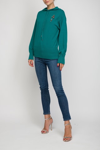 Pull à capuche - Vert