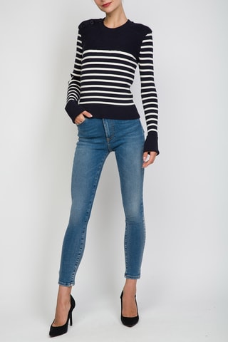 Pull - Bleu marine et blanc