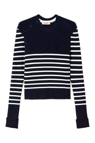 Pull - Bleu marine et blanc