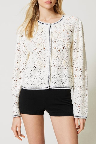 Veste en dentelle - Blanc