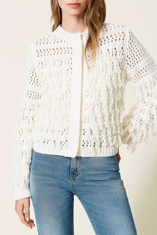 Gilet en laine et alpaga - Blanc