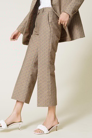 Pantalon droit 7/8 Beige