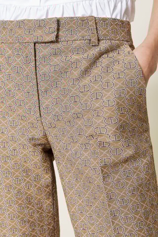 Pantalon droit 7/8 Beige