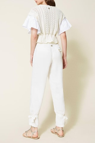 Pantalon droit Blanc