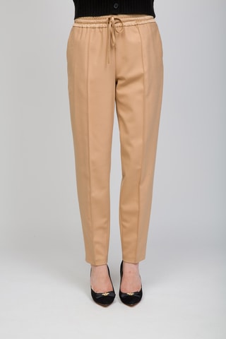 Pantalon en laine taille haute - Camel