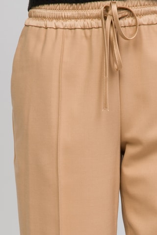 Pantalon en laine taille haute - Camel