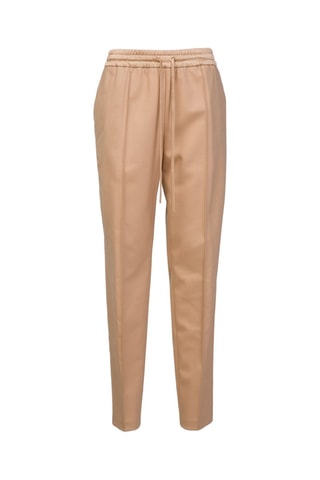 Pantalon en laine taille haute - Camel