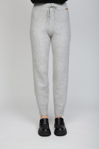 Pantalon taille haute - Gris chiné
