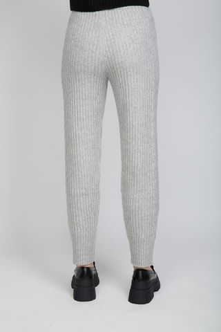 Pantalon taille haute - Gris chiné