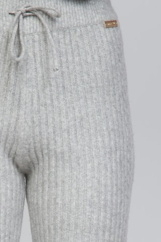 Pantalon taille haute - Gris chiné