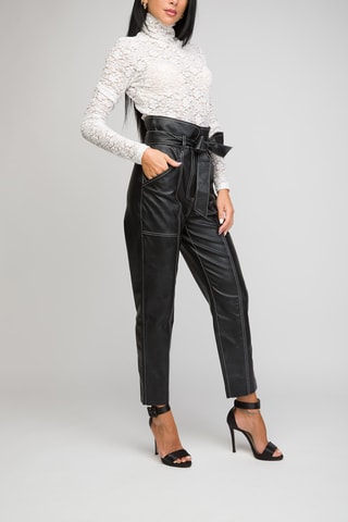 Pantalon taille haute - Noir