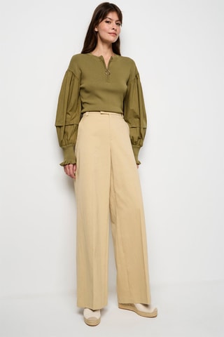 Pantalon wide legs Beige
