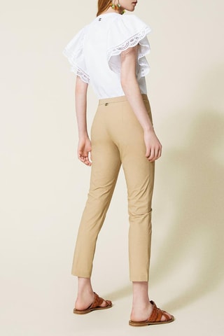 Pantalon droit 7/8 Beige