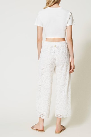 Pantalon 7/8 en dentelle - Ecru