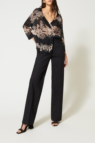 Pantalon taille haute - Noir