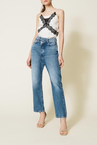 Jean droit Bleu marine