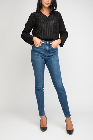 Jean taille haute - Bleu