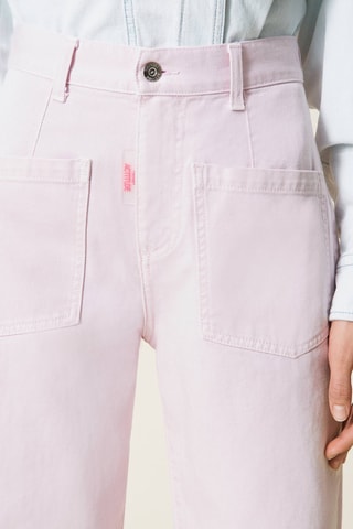 Jean boyfriend taille haute Mauve