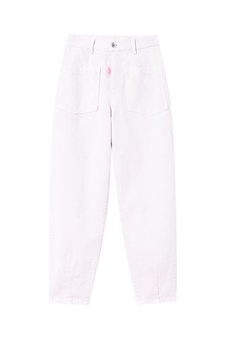 Jean boyfriend taille haute Mauve