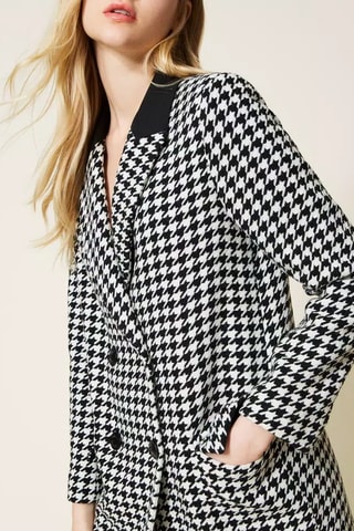 Manteau en laine - Noir et blanc