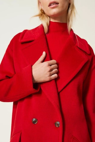 Manteau en laine - Rouge