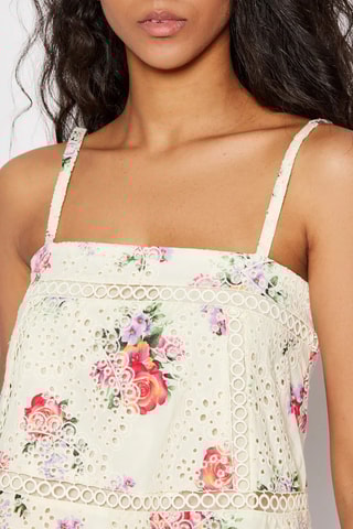 Top en broderie anglaise Blanc