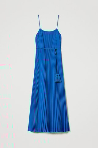 Robe plissée - Bleu