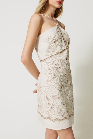 Robe droite en lin - Ecru