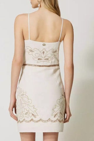 Robe droite en lin - Ecru