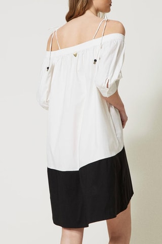 Robe trapèze  - Blanc et noir