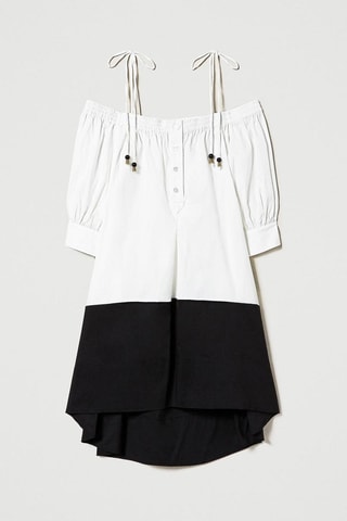 Robe trapèze  - Blanc et noir