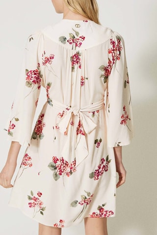 Robe patineuse - Ecru et rose