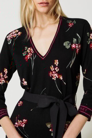 Robe trompe-l'œil - Noir