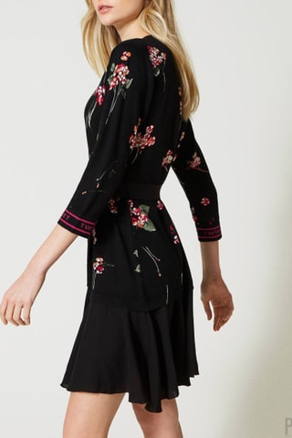 Robe trompe-l'œil - Noir