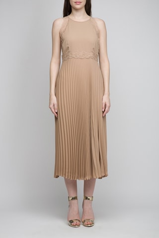 Robe midi - Beige