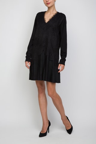 Robe pull en laine et cachemire - Noir