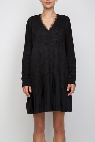 Robe pull en laine et cachemire - Noir