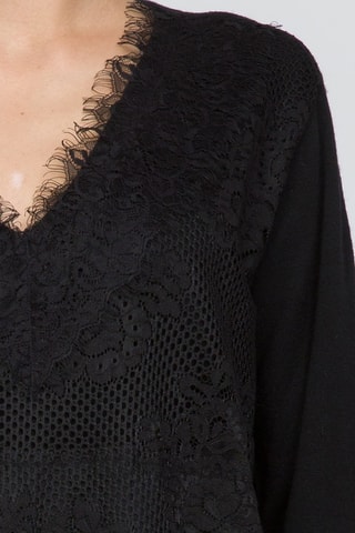 Robe pull en laine et cachemire - Noir