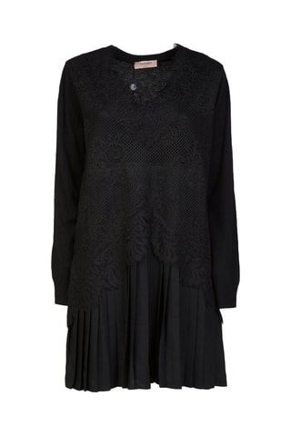 Robe pull en laine et cachemire - Noir