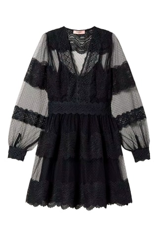 Robe patineuse bi-matière - Noir