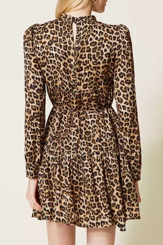 Robe trapèze - Beige et noir