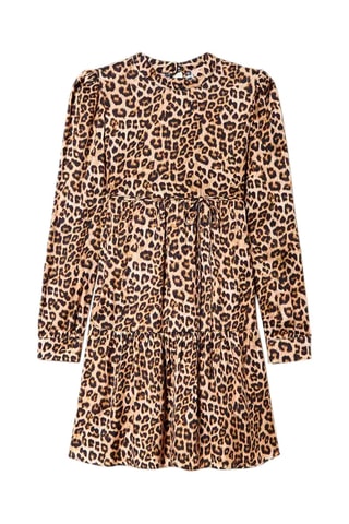 Robe trapèze - Beige et noir