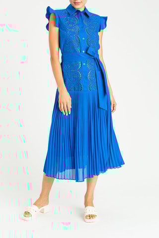 Robe midi - Bleu